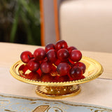 Maxbell Gold Pedestal Bowl Cupcake Holder Food Plate for Parties Weddings Decorative Style C
