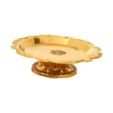 Maxbell Gold Pedestal Bowl Cupcake Holder Food Plate for Parties Weddings Decorative Style D