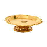 Maxbell Gold Pedestal Bowl Cupcake Holder Food Plate for Parties Weddings Decorative Style D