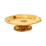 Maxbell Gold Pedestal Bowl Cupcake Holder Food Plate for Parties Weddings Decorative Style D