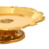 Maxbell Gold Pedestal Bowl Cupcake Holder Food Plate for Parties Weddings Decorative Style D