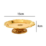 Maxbell Gold Pedestal Bowl Cupcake Holder Food Plate for Parties Weddings Decorative Style D