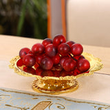 Maxbell Gold Pedestal Bowl Cupcake Holder Food Plate for Parties Weddings Decorative Style D