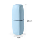 Maxbell Toothbrush Toothpaste Holder Case Compact for Business Trip Bathroom Outdoor light blue