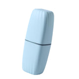 Maxbell Toothbrush Toothpaste Holder Case Compact for Business Trip Bathroom Outdoor light blue