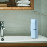 Maxbell Toothbrush Toothpaste Holder Case Compact for Business Trip Bathroom Outdoor light blue