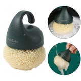 Maxbell Versatile Dish Cleaning Ball Sink Brush with Handle for Bowl Dish Countertop Green