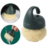 Maxbell Versatile Dish Cleaning Ball Sink Brush with Handle for Bowl Dish Countertop Green