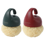 Maxbell Versatile Dish Cleaning Ball Sink Brush with Handle for Bowl Dish Countertop Green