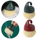 Maxbell Versatile Dish Cleaning Ball Sink Brush with Handle for Bowl Dish Countertop Green