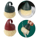 Maxbell Versatile Dish Cleaning Ball Sink Brush with Handle for Bowl Dish Countertop Green