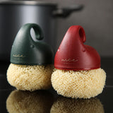 Maxbell Versatile Dish Cleaning Ball Sink Brush with Handle for Bowl Dish Countertop Green