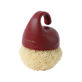 Maxbell Versatile Dish Cleaning Ball Sink Brush with Handle for Bowl Dish Countertop Red