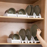 Maxbell Plate Rack Cradle Storage Dinner Plate Holder for Cupboard Home Drawers Style A
