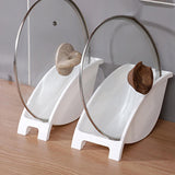 Maxbell Plate Rack Cradle Storage Dinner Plate Holder for Cupboard Home Drawers Style A