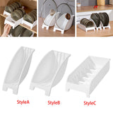 Maxbell Plate Rack Cradle Storage Dinner Plate Holder for Cupboard Home Drawers Style A