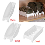 Maxbell Plate Rack Cradle Storage Dinner Plate Holder for Cupboard Home Drawers Style A