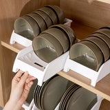 Maxbell Plate Rack Cradle Storage Dinner Plate Holder for Cupboard Home Drawers Style C