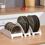 Maxbell Plate Rack Cradle Storage Dinner Plate Holder for Cupboard Home Drawers Style C