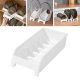 Maxbell Plate Rack Cradle Storage Dinner Plate Holder for Cupboard Home Drawers Style C
