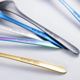 Maxbell 2Pcs Household Coffee Spoons Stirring Spoon Ice Cream Spoon for Dessert Rose Golden