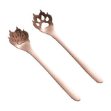 Maxbell 2Pcs Household Coffee Spoons Stirring Spoon Ice Cream Spoon for Dessert Rose Golden