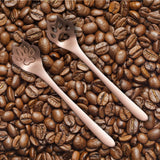 Maxbell 2Pcs Household Coffee Spoons Stirring Spoon Ice Cream Spoon for Dessert Rose Golden