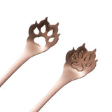 Maxbell 2Pcs Household Coffee Spoons Stirring Spoon Ice Cream Spoon for Dessert Rose Golden