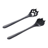 Maxbell 2Pcs Household Coffee Spoons Stirring Spoon Ice Cream Spoon for Dessert Black