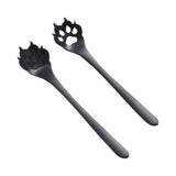 Maxbell 2Pcs Household Coffee Spoons Stirring Spoon Ice Cream Spoon for Dessert Black