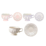 Maxbell Tea Cup and Saucer Set Tea Cup Water Tea Cups for Breakfast Milk Latte Cream coloured