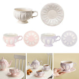 Maxbell Tea Cup and Saucer Set Tea Cup Water Tea Cups for Breakfast Milk Latte Cream coloured