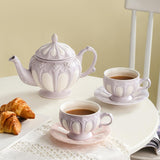 Maxbell Tea Cup and Saucer Set Tea Cup Water Tea Cups for Breakfast Milk Latte Cream coloured