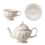 Maxbell Tea Cup and Saucer Set Tea Cup Water Tea Cups for Breakfast Milk Latte Cream coloured