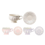 Maxbell Tea Cup and Saucer Set Tea Cup Water Tea Cups for Breakfast Milk Latte Cream coloured