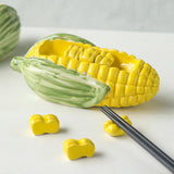 Maxbell Corn Chopstick Holder Set Spoon Fork Holder for Creative Tableware Porcelain