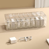 Maxbell Desktop Cable Storage Box Multifunction Wire Cord Management Case for Home Clear