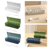 Maxbell Desktop Cable Storage Box Multifunction Wire Cord Management Case for Home Clear