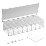 Maxbell Desktop Cable Storage Box Multifunction Wire Cord Management Case for Home Clear