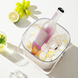 Maxbell Ice Bucket Wine Bucket Multifunctional Clear for Beverage Champagne Kitchen
