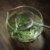 Maxbell Glass Matcha Bowl Spoon with Pouring Spout Japanese Style Gift for Office