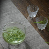 Maxbell Glass Matcha Bowl Spoon with Pouring Spout Japanese Style Gift for Office