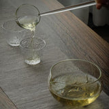 Maxbell Glass Matcha Bowl Spoon with Pouring Spout Japanese Style Gift for Office
