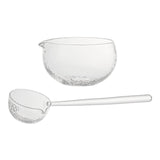 Maxbell Glass Matcha Bowl Spoon with Pouring Spout Japanese Style Gift for Office