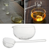 Maxbell Glass Matcha Bowl Spoon with Pouring Spout Japanese Style Gift for Office