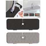 Maxbell Reusable Sink Faucet Mat Sink Splash Guard for Kitchen Countertop Home Black