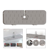 Maxbell Reusable Sink Faucet Mat Sink Splash Guard for Kitchen Countertop Home Gray