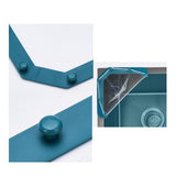 Maxbell Triangle Holder Filter 50Pcs Sink Filter Net Elastic for Leftover Garbage Blue