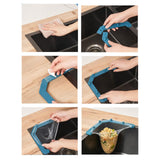 Maxbell Triangle Holder Filter 50Pcs Sink Filter Net Elastic for Leftover Garbage Blue