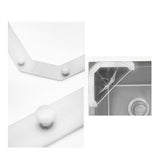 Maxbell Triangle Holder Filter 50Pcs Sink Filter Net Elastic for Leftover Garbage White